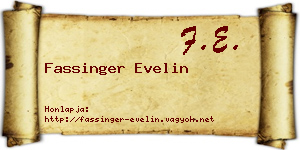 Fassinger Evelin névjegykártya