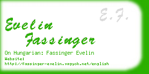evelin fassinger business card